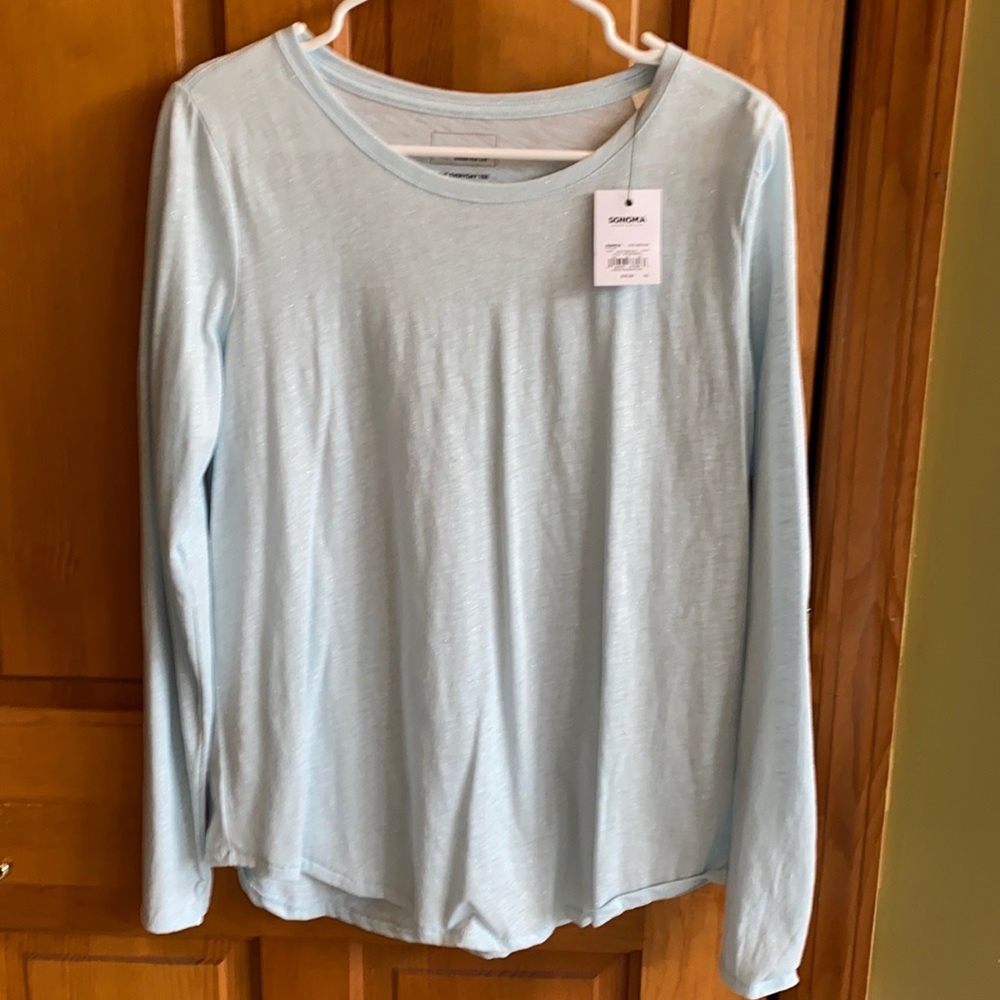 Sonoma light blue glittery long sleeve